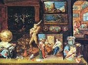 Frans Francken II A Collector s Cabinet Sweden oil painting artist